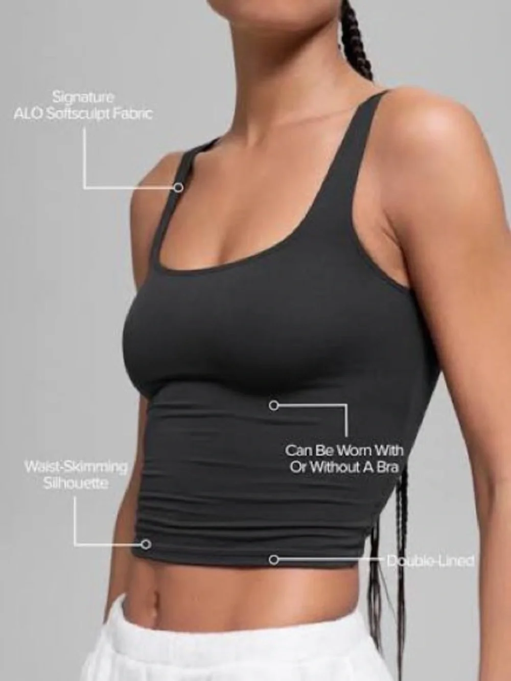 ALO Softsculpt Precision Tank - Black Medium